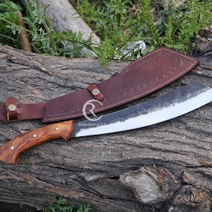 Bowie machete Knife , Custom Knives , Hunting Machete knife, kukri , Fix blade Knife, Handmade Gurkha Knife Camping knife Anniversary gift