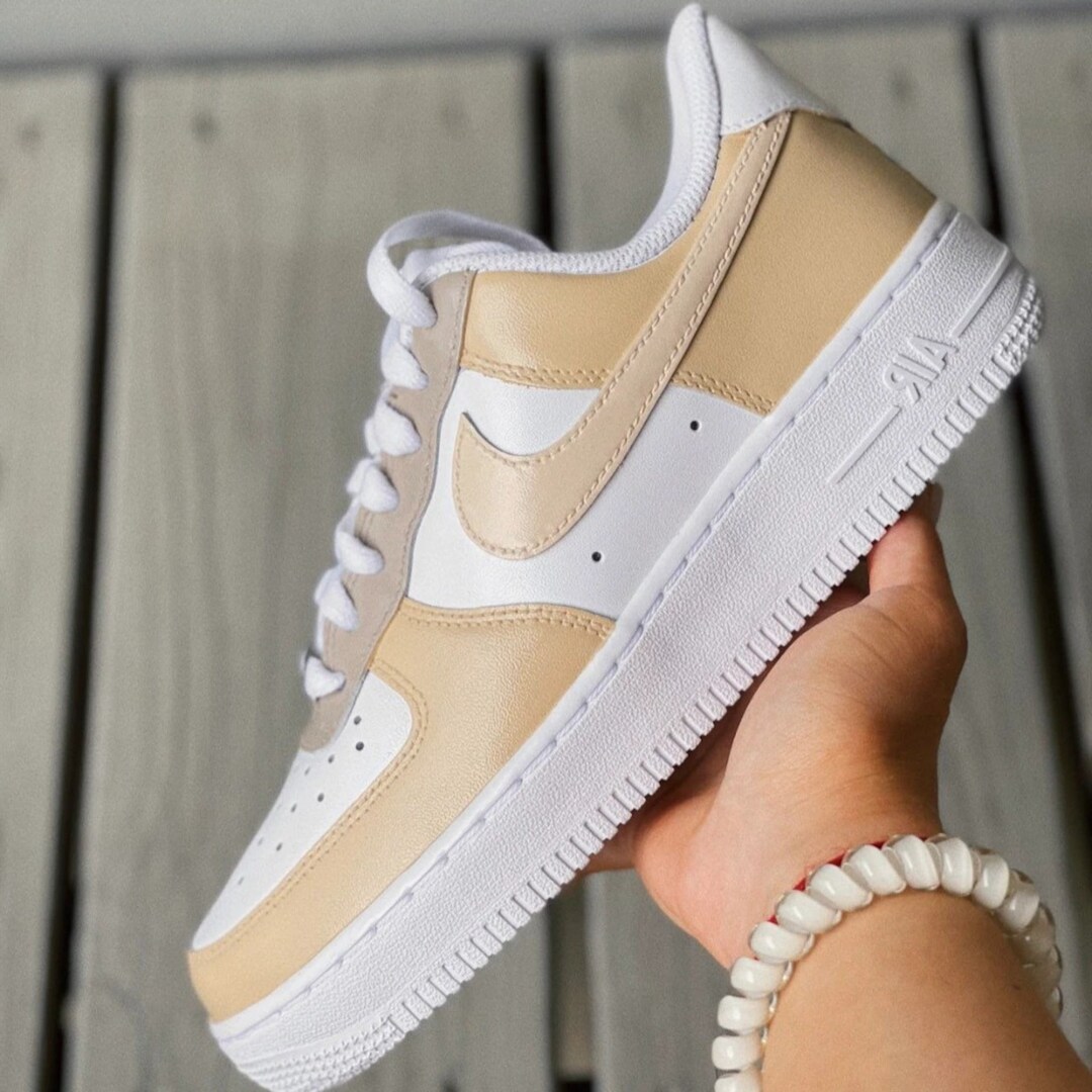 custom nike air force 1 beige tan earth neutral colors