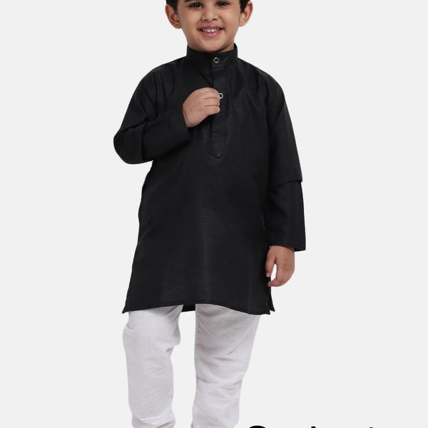 Stand Collar Cotton Kurta pajama, kids kurta, indian kurta pajama
