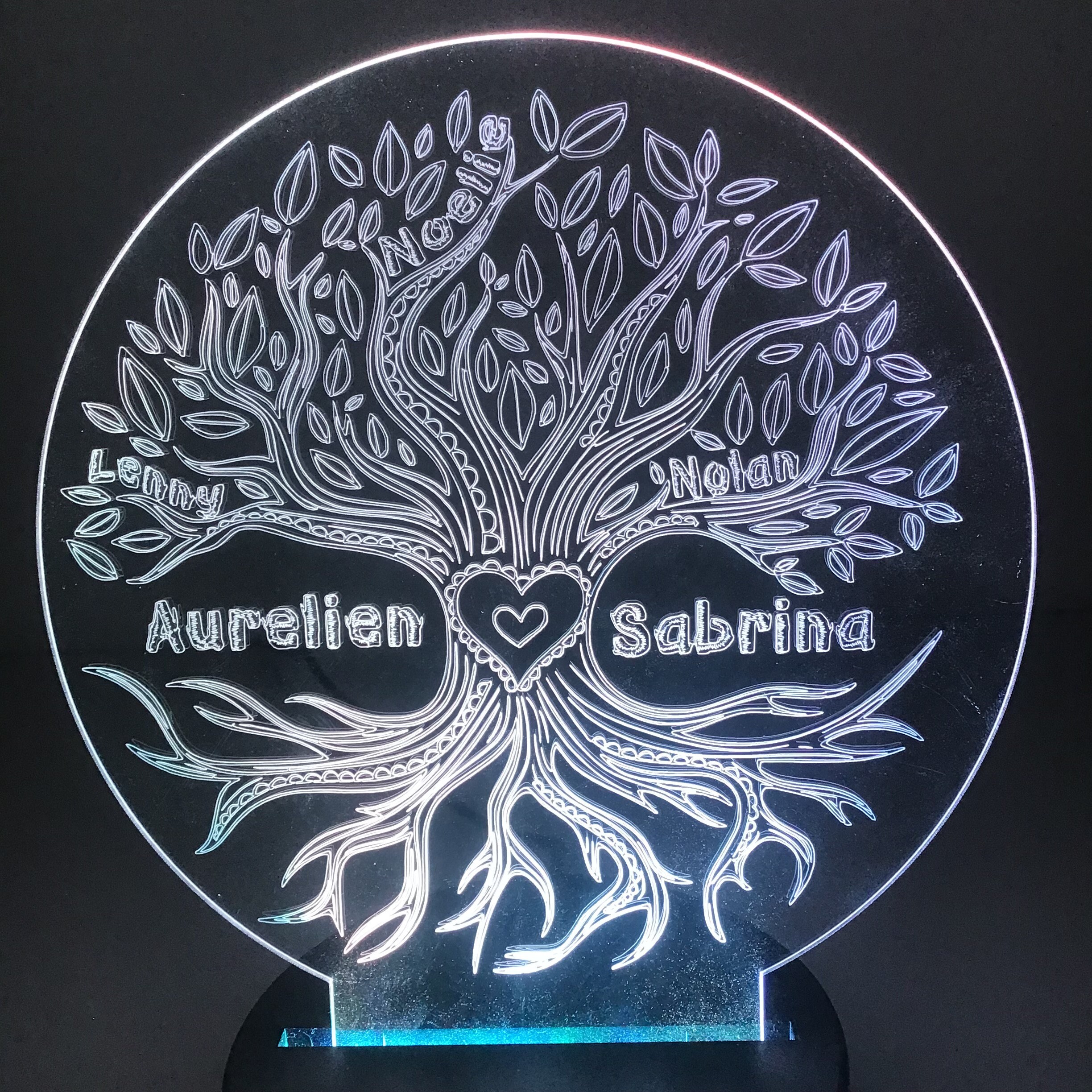 Lampe Led 3D Arbre de Vie Personnalisée