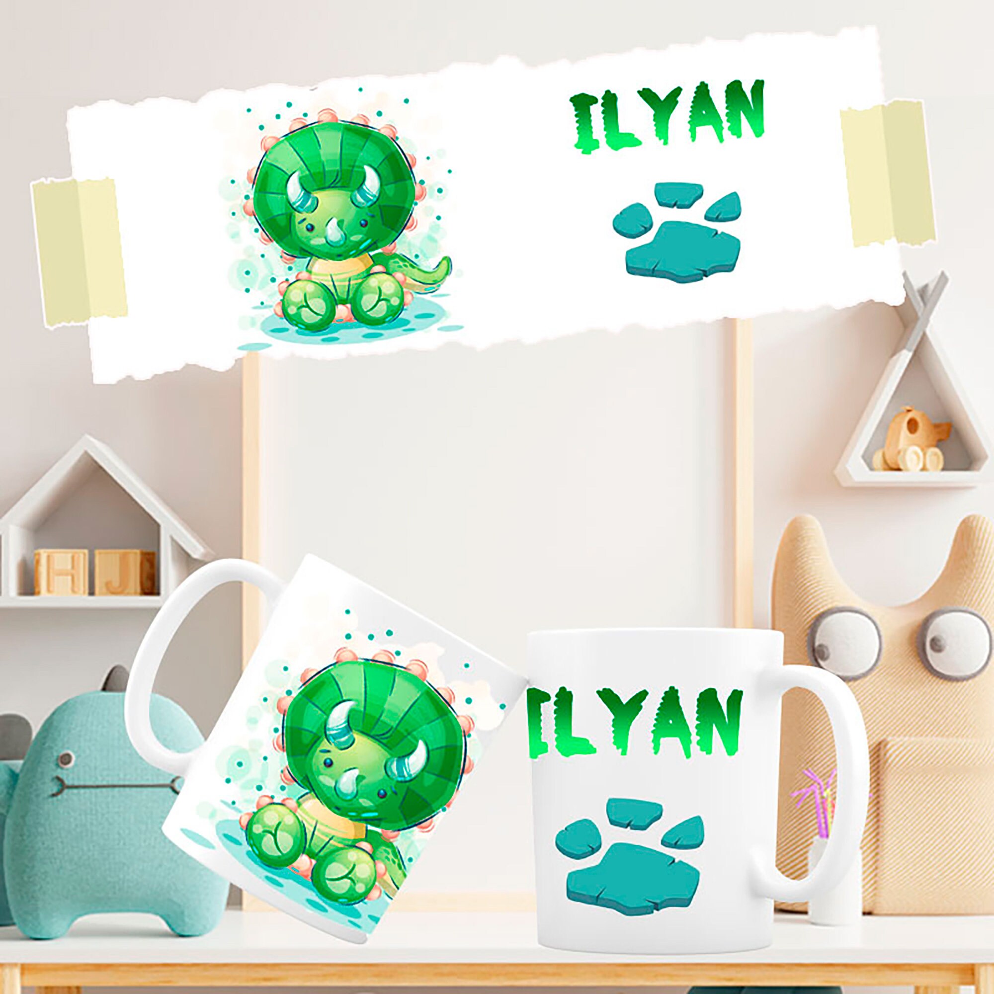 Mug Enfant Personnalisé Dino