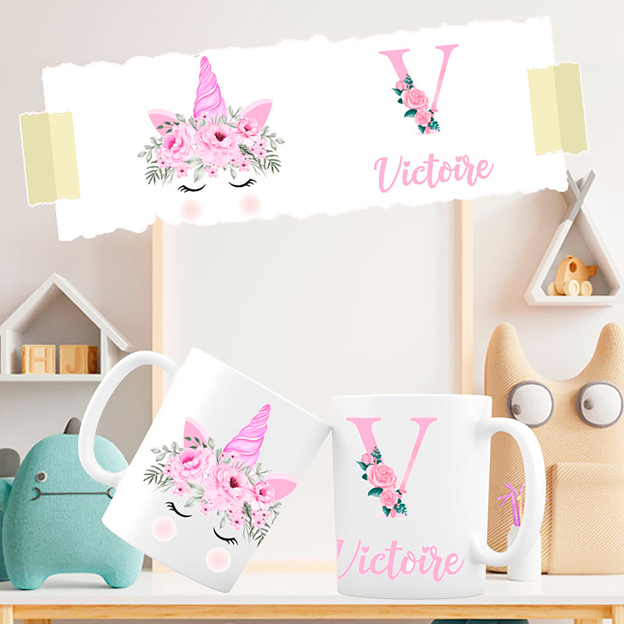 Mug Enfant Personnalisé Licorne