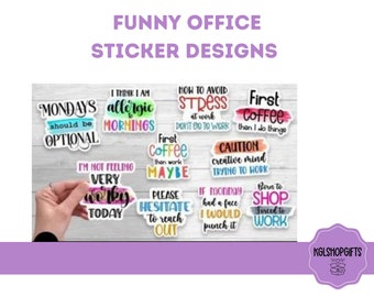 Funny Office Stickers Bundle I Sarcastic