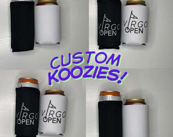 Custom Koozie | Golf Outing | Bachelorette | Company Gift | Custom Drink | Slim Can and Regular Can | Bottle | Insulated Can Sleeves
