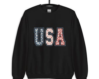Floral USA Unisex Sweatshirt