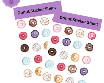 Iced Coffee Sticker Sheet Die Cut | 4x7 Inch Sticker Sheet | High Quality Vinyl Stickers | Laptop, Water Bottle, Planner Stickers