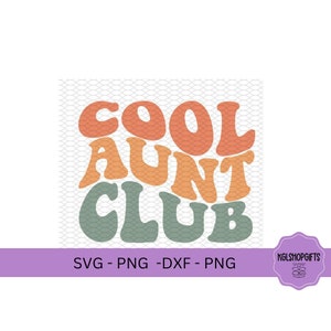 Cooles Aunt Club Retro Wavy Svg Design