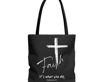 Faith Tote Bag Black