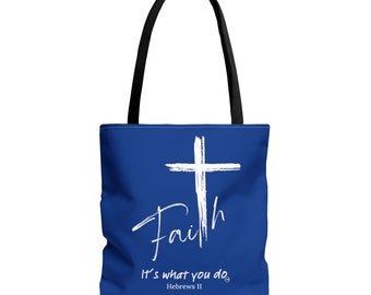 Faith Tote Bag Royal Blue