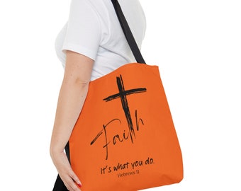 Faith Tote Bag Orange