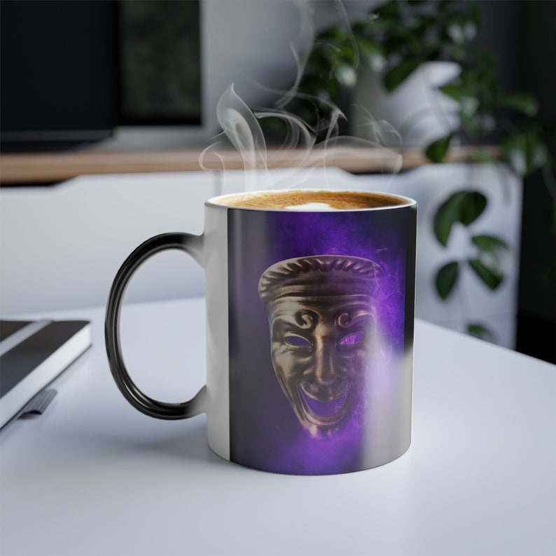 Mug, Color Morphing Comedy Mask, Dreams and Illusions Cover Symbol image 1