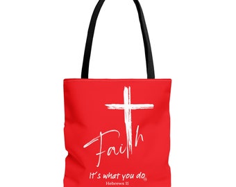 Faith Tote Bag Red