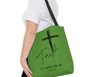 Faith Tote Bag Light Green