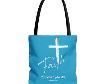 Faith Tote Bag Turquoise