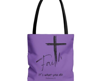 Faith Tote Bag Lavender