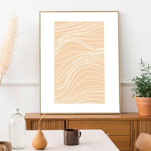 Modern wall art, abstract minimalist art, Abstract line wall art, large downloadable print, minimal wall decor