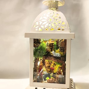 Handmade nativity scene
