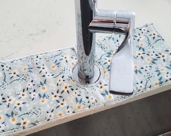 Gedruckte Baumwolle Einloch, Küchenhahn Drip Catcher Mat, Kitchen Sink Splash, 2,5 Zoll Loch