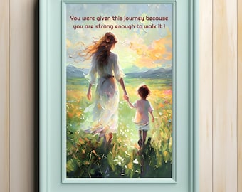 Neurodiversity Art Print, Autism Acceptance, Motivational Quote (Digital Download)