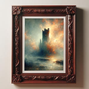 Ghost painting, ghost art print, ghost print, spooky painting, vintage ghost art, ghost poster