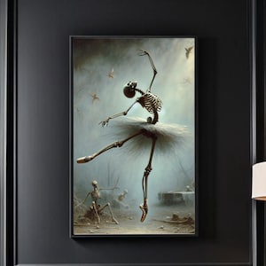 Ghost painting, ghost art print, ghost print, spooky painting, vintage ghost art, ghost poster, ghost balle dance
