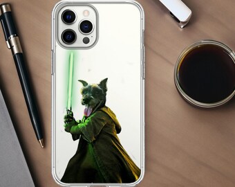Mobile phone case personalized pet portrait animal portrait dog portrait dog cat case for iPhone & Samsung Galaxy memorial gift