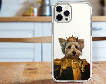 Pet Phone Case Personalized Animal Portrait Keepsake Dog Portrait Dogs Cat Case for iPhone & Samsung Galaxy Memory Gift