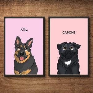 Cartoon Haustier Portrait, Hund Cartoon, Hundeportrait Foto, Katze Cartoon Cartoon Haustier Haustier Zeichnung Disney Style Digital Geschenk