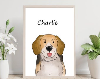 Pet Portrait as a Gift Personalized Memorial Keepsake Cat Portrait Dog Portrait Portrait Pet Dog Cat Loss