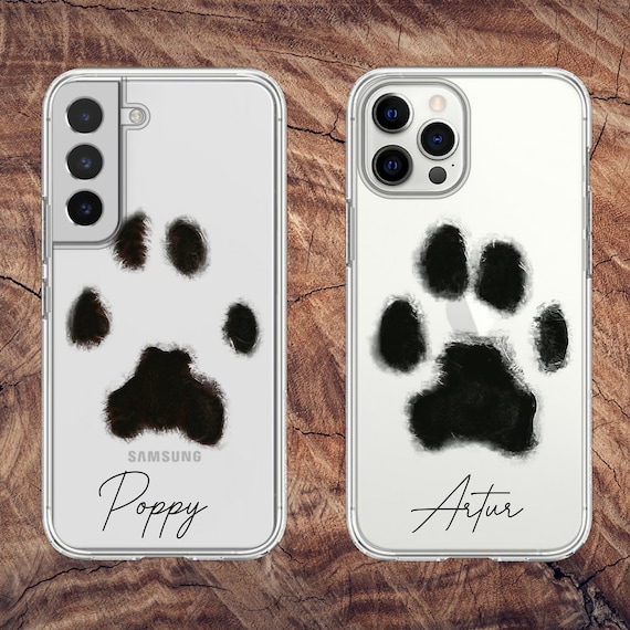Personalisierte Handyhülle Haustierpfote Portrait iPhone 14 Pro, 13, 12, 11, XS Samsung S21 S22 Handyhülle Hülle für iPhone & Samsung Galaxy