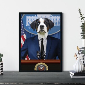 Haustier Portrait in Beruf Hund Poster Tierportrait Hundeposter Tierposter Hundeportrait Geschenkidee Haustier Hundeliebhaber Andenken