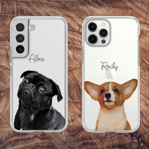 Mobile phone case dog pet animal portrait iPhone 14 Pro, 13, 12, 11, XS Samsung S23, A53 and much more. Mobile phone case cat mobile phone case pet portrait