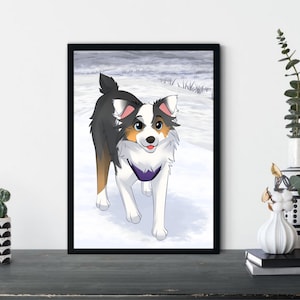 Dein Haustier in Disney Design, Haustierportrait, Disney Haustier Zeichnung, Hundeportrait, Geschenkidee, Haustier Poster, Katzen Poster