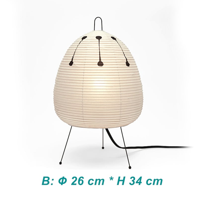 Rice Paper Table Lamp Japanese Paper Lamp Japanese Style Etsy