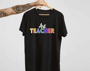 Cadeau de professeur d'art, chemise de retour à l'école T-shirt à manches courtes en jersey unisexe