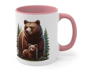 Mama Bear Coffee Mug: 11oz Ceramic Accent Mug