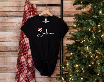 Believe Christmas Shirt, Holiday t-shirt, Unisex Jersey Short Sleeve Tee!