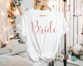 Maglietta sposa color malva, regalo per addio al nubilato, maglietta da matrimonio