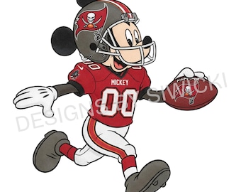 Mickey Mouse Buccaneers Fútbol PNG: Cricut y Tumblers (Descarga digital)