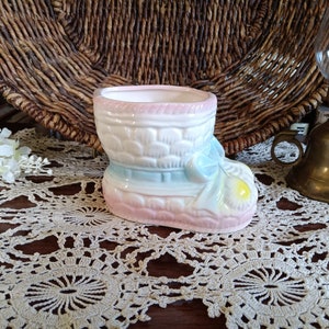 Vintage Baby Bootie Ceramic Planter by Relpo