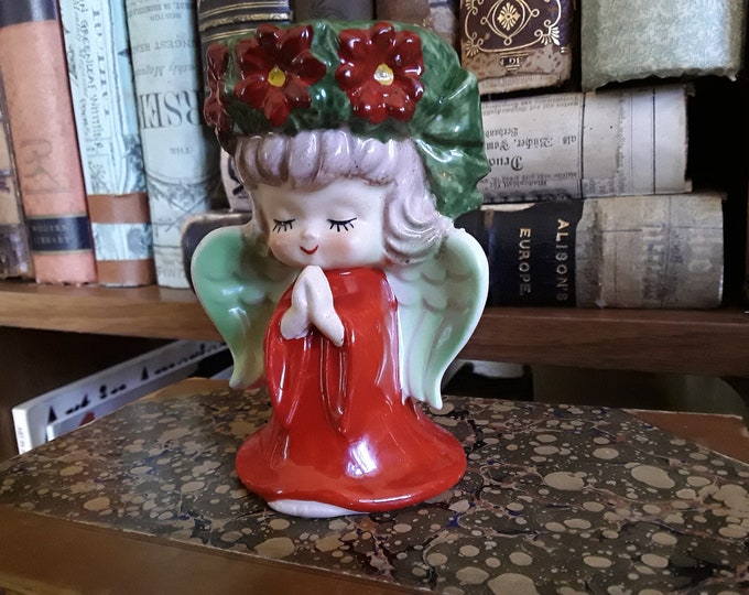 Lefton Angel Girl Candle Holder Christmas Decor Etsy
