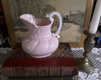 Vintage Lenox Creamer/Vase Blush Pink with Cream Handle