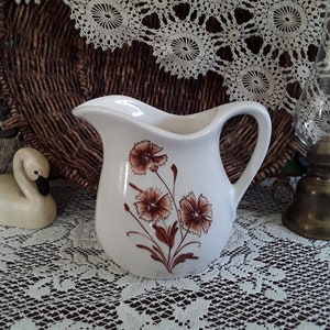 Hand Painted Ceramic Pottery Pitcher, Signed and Marked Pineridge