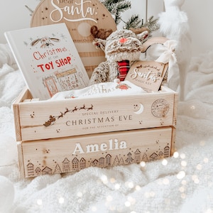 Personalised Christmas Eve Crate - Personalised wooden crate