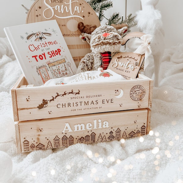 Personalised Christmas Eve Crate - Personalised wooden crate