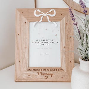 Personalised Mother&#39;s Day Bow Photo Frame | Mother&#39;s Day Gifts | Grandma Gifts