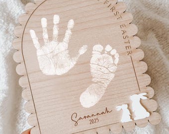 Babies First Easter Handprint Plaque | Gifts for Baby | Baby Handprint plaque | Easter Gift