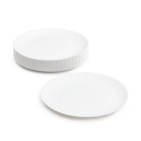 Paper Plates 6-inch Uncoated White Plates for Food Crafts 