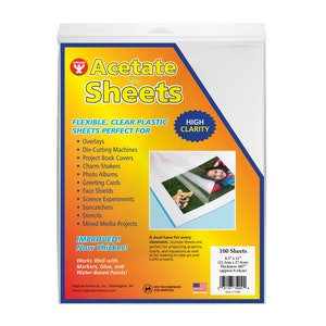 5PCS Colored A4 PVC Flexible Plastic Sheets Transparent Gel Clear