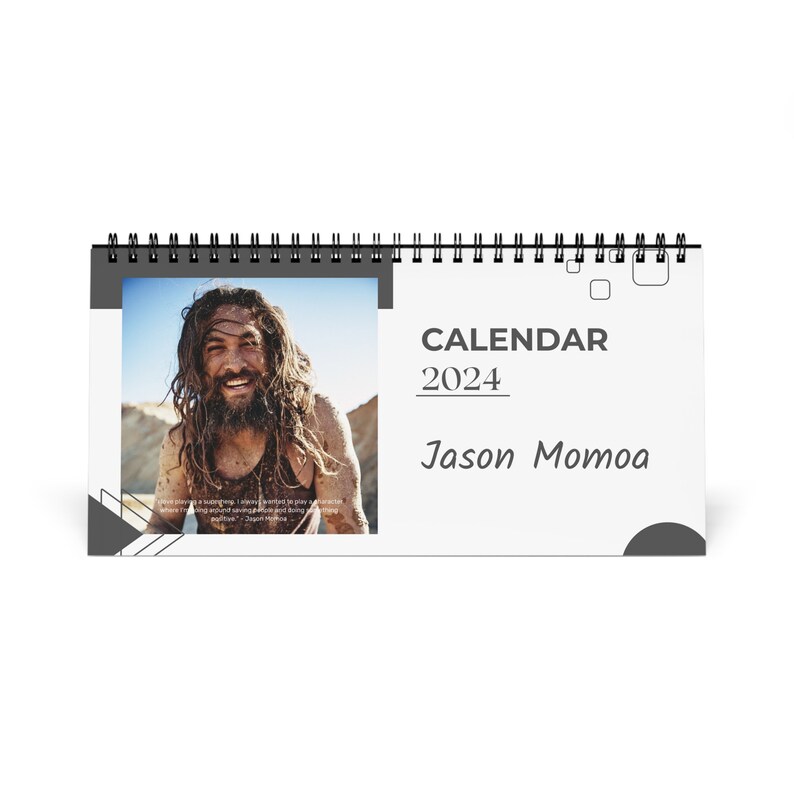 Jason Momoa 2024 Desk Calendars Celebrity Calendar Gift for Etsy